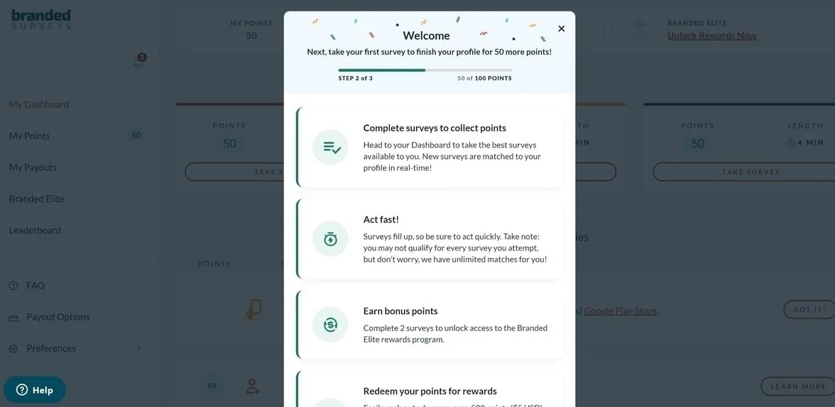 Example of a rewards platform reviewed by Hustleworthy