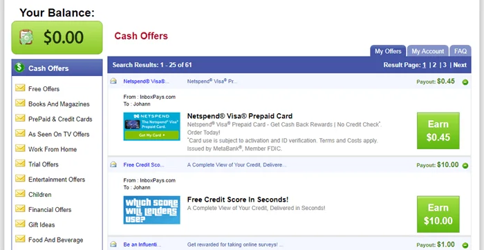 InboxPays review screenshot